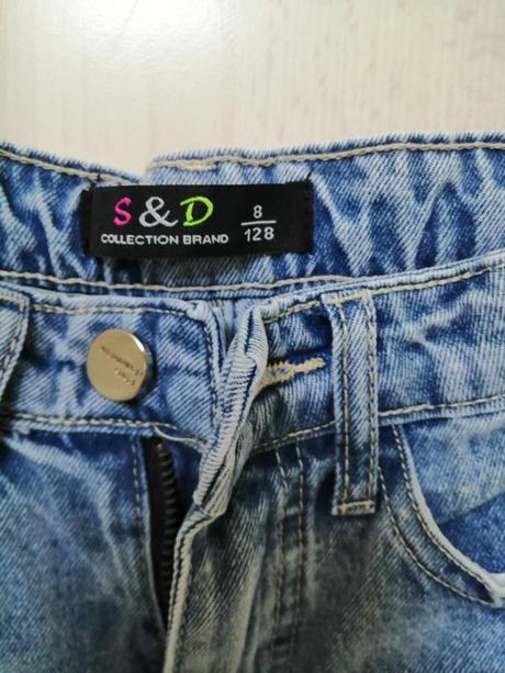 Rifle pre dievčatka siroke roztrhane vel. 128, 128