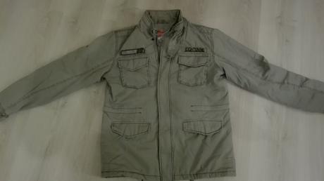 Pánsky kabát/bunda sivo-bledo olivový-vel.m, m