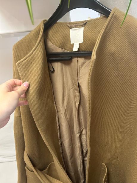 Dámsky dlhý kabát, h&m,m