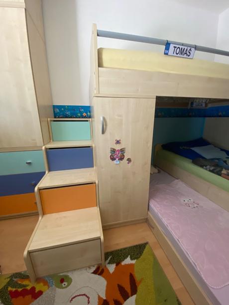 Poschodová postel, šírka (cm): 90,dĺžka (cm): 200