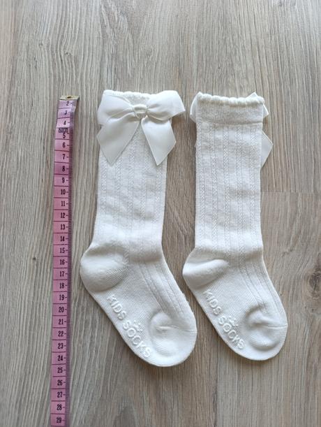 Dievčenské podkolienky s mašľou - 5 farieb, 17 - 26