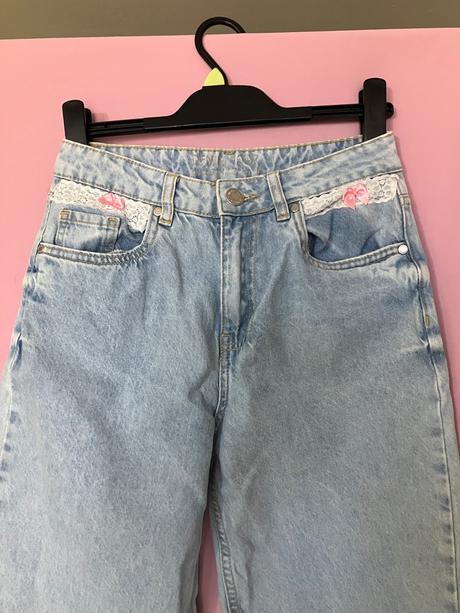 Dámske bledomodré zvonové coquette rifle, 36 / s