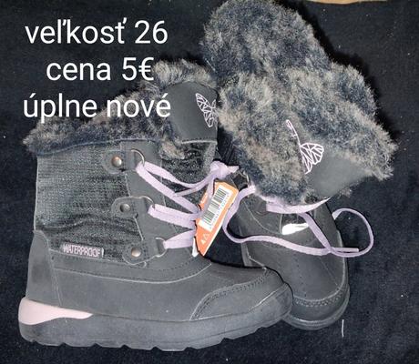Detske čižmy nové, 26