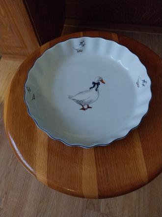 Zapekacia misa so vzorom húsky.,