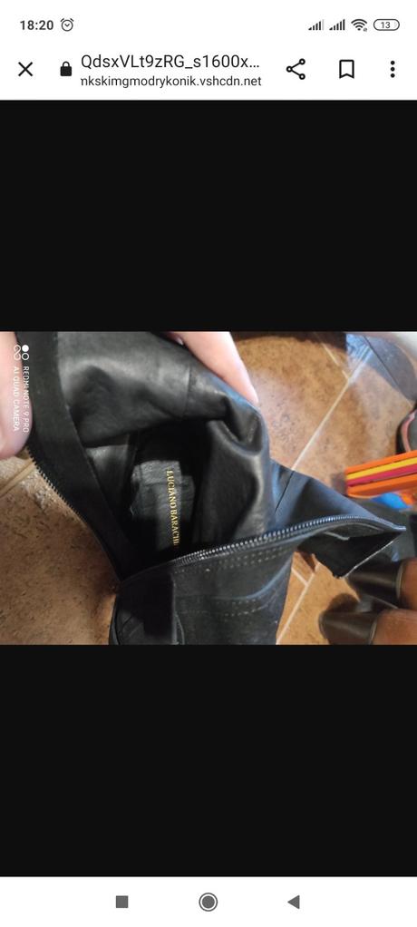 Kožené čižmy luciano barachini 40 prechodné, 40