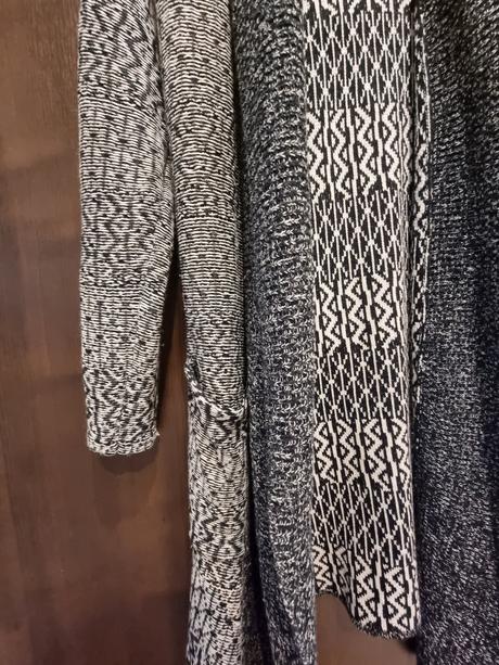 Dlhý teplý pletený sveter, amisu,s