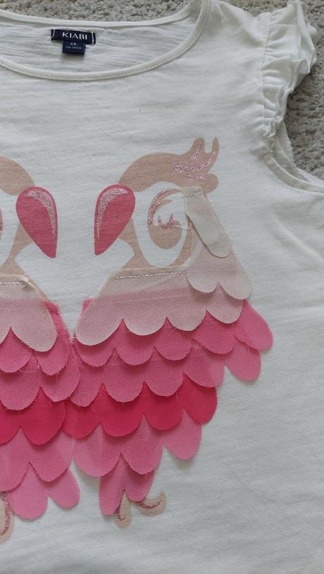 2 letné tričká -  papagáje + listy, 116