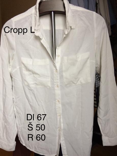 Biela košeľa cropp l, l