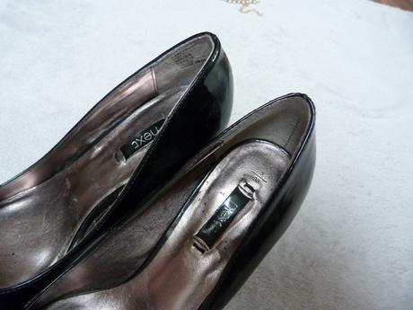 Čierne lesklé lodičky next 38, next,38