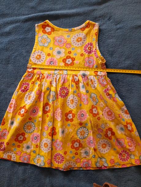 Žlté šaty s kvetinkami, h&m,104