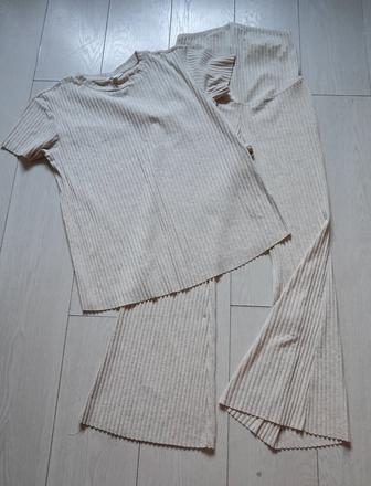 Vrúbkovaná tehotenská súprava h&m mama, h&m,m