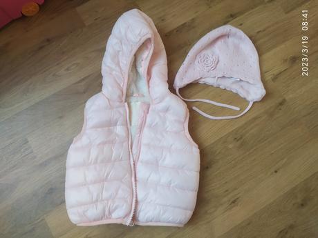 Dievčenská jarná vesta + čiapka, f&f,80