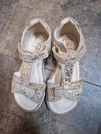 Sandalky dievcenske kožené, lasocki,30