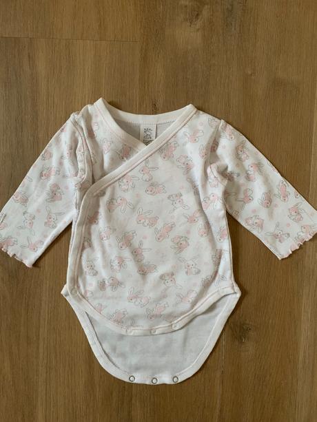 Ružovo-biele body so zajačikmi, c&a,56