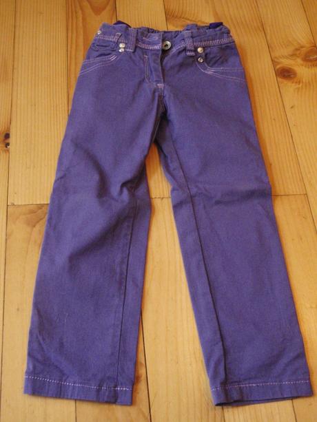 Fialové nohavice pre 4r - málo nosené, wenice,104
