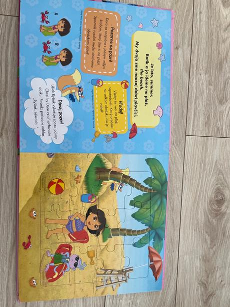 2 velke knizky s puzzle-jedna s anj, 