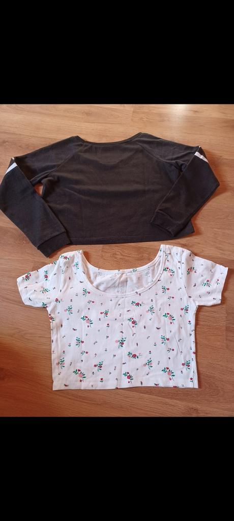 Crop mikina + tričko, m