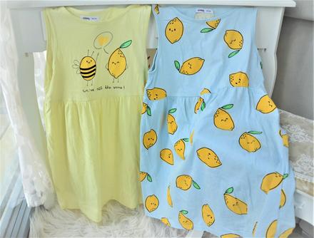 2x šaty citrónik-140, 140