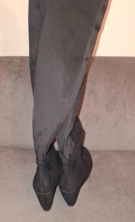 Čižmy semišové na klinovom opätku, 39