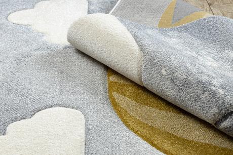 Koberec petit lietajúci balón, obláčiky, sivý, 