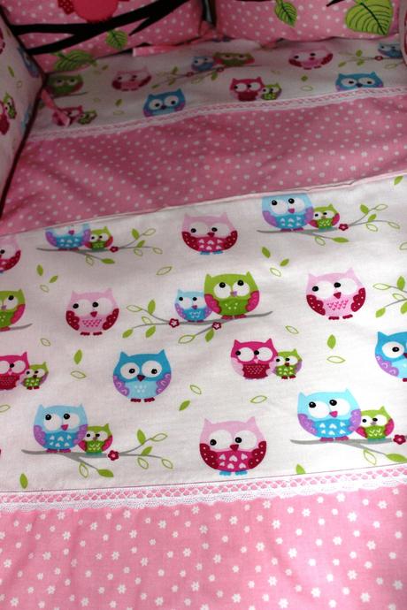 Súprava do detskej postieľky sovičky, šírka (cm): 60,dĺžka (cm): 120