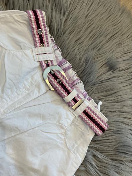 Dievčenské kraťasy s opaskom biele (18mes.), 86
