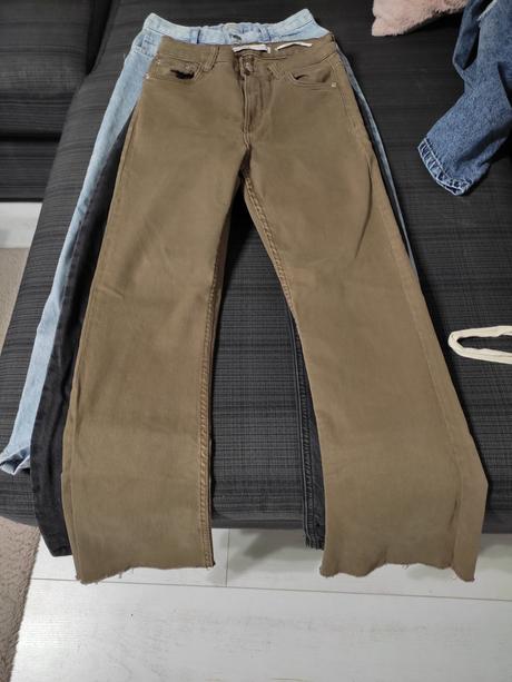 Dievčenské rifle, bershka,xs