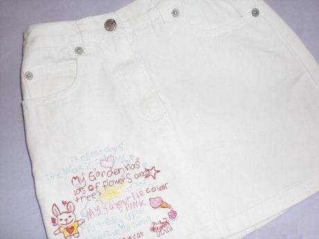 Riflová biela sukňa h&m vel 110/116, h&m,116