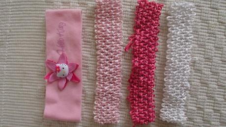 4x dievčenská čelenka do vlasov,