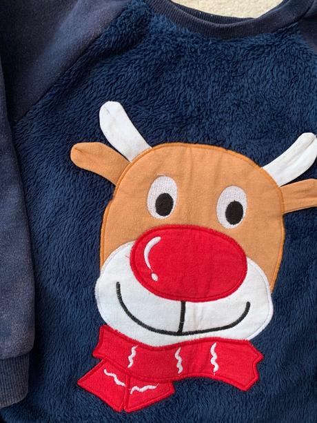 Vianočná chlpatá tepla mikinka vel. 6, 116