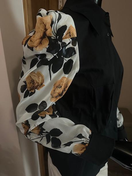 Nádherná košeľa s napufkanými rukávmi zn. magenta, l / m