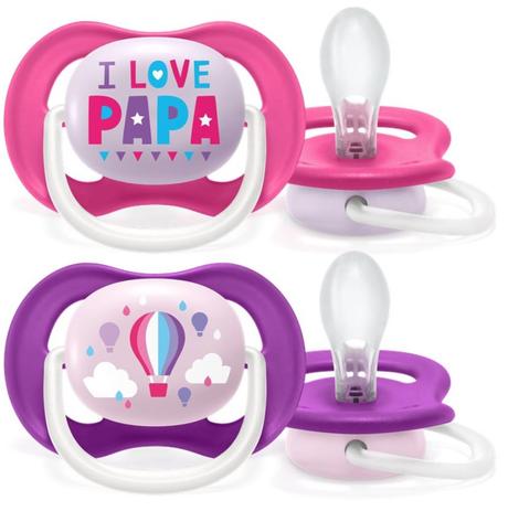 Avent ľahký a priedušný cumlík ultra air 2ks, 6-18, avent