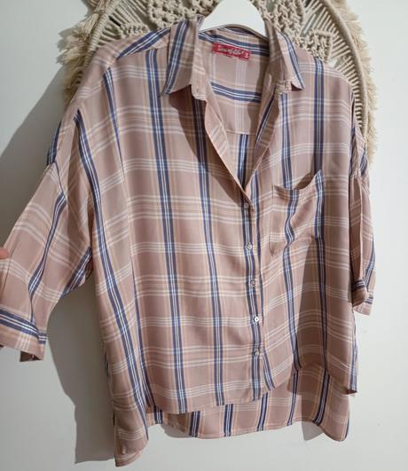 Oversize karovaná košeľa line of oslo, s