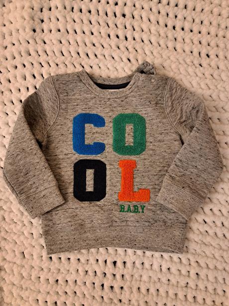 Šedá mikina pre chlapca s nápisom, f&f,92