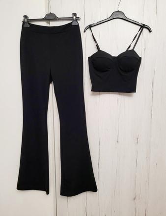 Čierne nohavice + tričko / top, s
