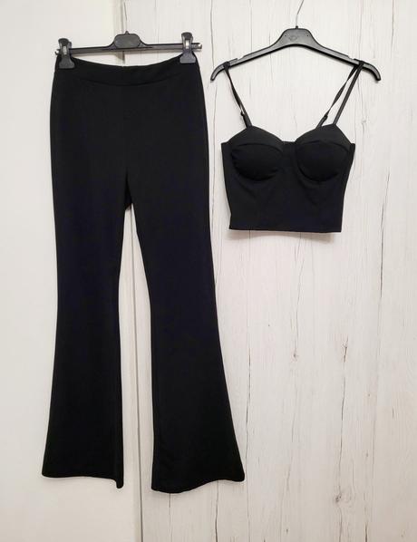 Čierne nohavice + tričko / top, s