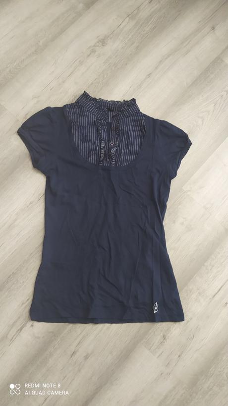 Tmavomodré tričko m, stradivarius,m