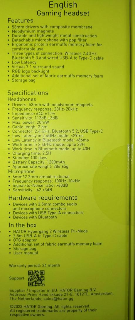 Predám novú zabalenú hernú náhlavnú súpravu, 