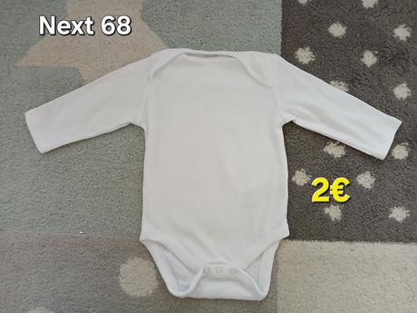 Biele body 68 - mam 2ks, next,68