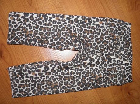 Riflove nohavice v leo farbe, h&m,86