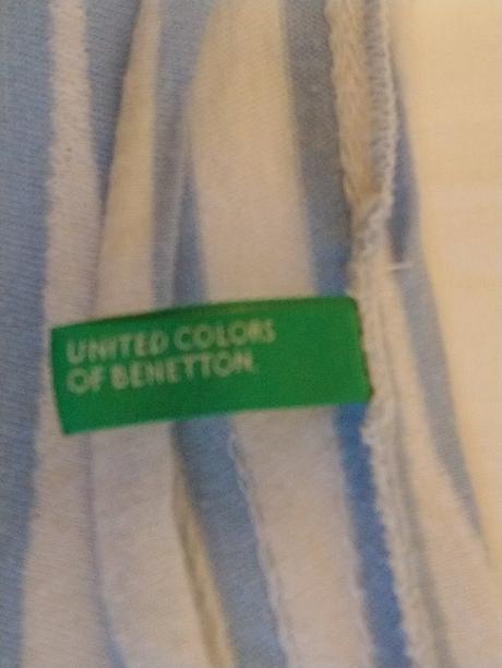 Pásikavý modro biely top, benetton, 140-146 cm, benetton,146