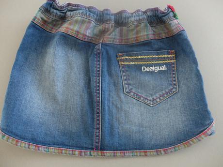 Riflová sukňa desigual 128, desigual,128