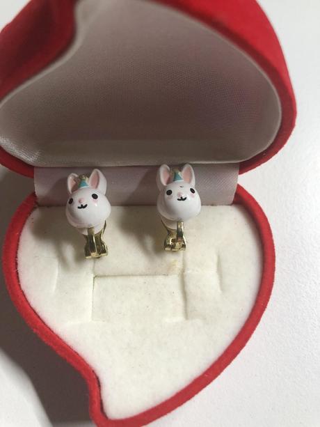 Nausnice klipsne, zajacik, h&m