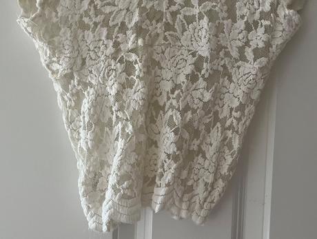 Bledý čipkovaný top zara, xs/s, zara,xs