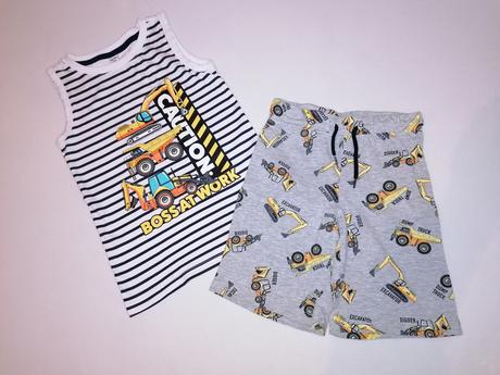 Stavebné stroje tričko a šortky, 128