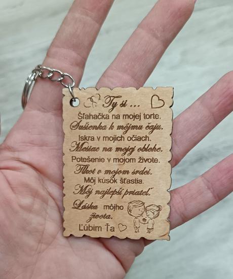 Kľúčenka na valentín pre lásku, 