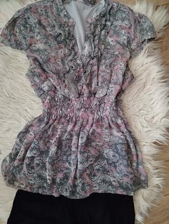 Dámska blúzka s kvetinovým vzorom, l