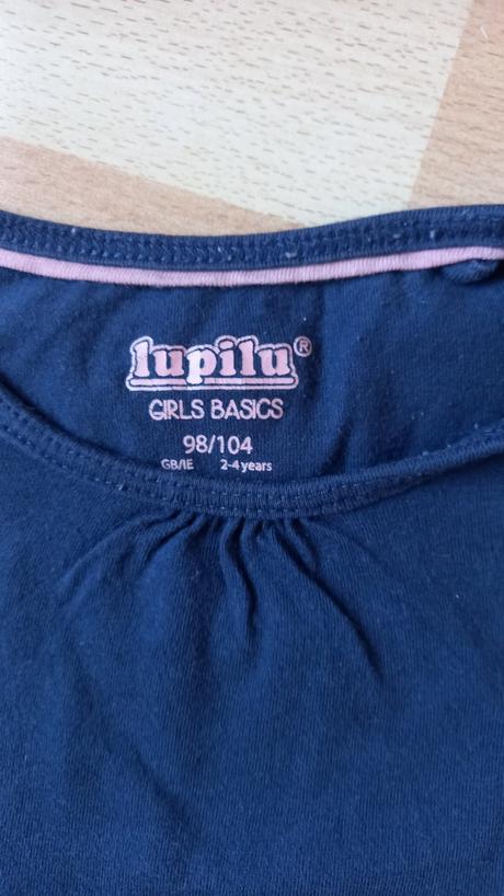 Dievčenské tričko s dlhým rukávom veľ 98/104, lupilu,98