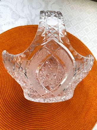 Masívna kryštálová misa bohemia,