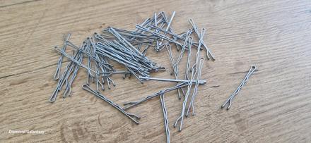 Sponka vlásenka strieborná - 50 mm - 10 kusov, 